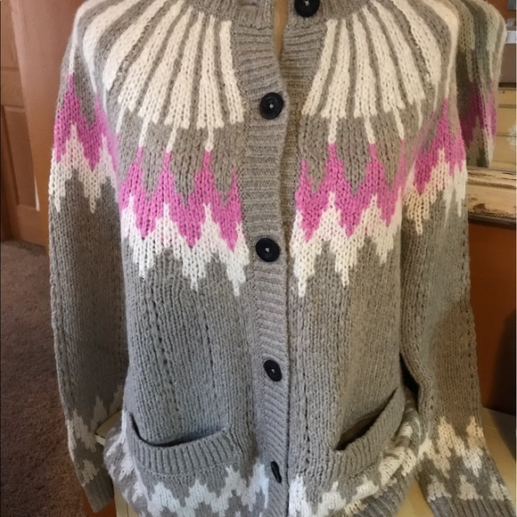 NWT Abercrombie Vintage Fairisle Cardi XS - Picture 1 of 7